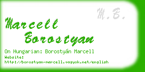 marcell borostyan business card