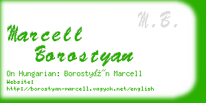 marcell borostyan business card